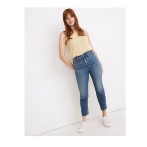 Madewell The Curvy Perfect Vintage Crop Jean, Sandford Summerweight Edition NWT